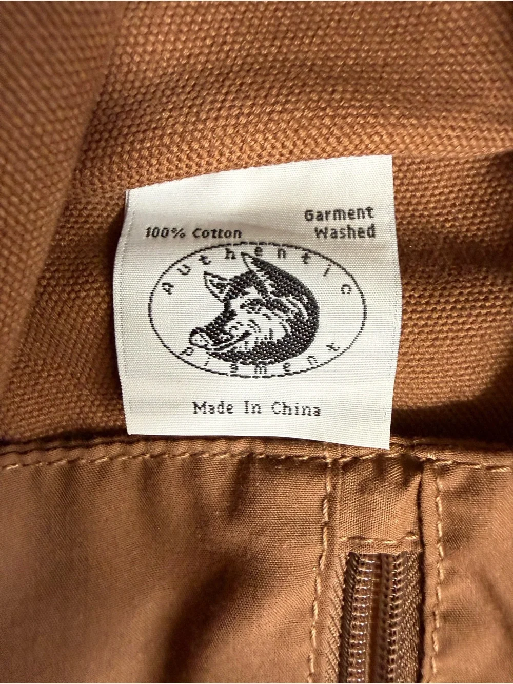 Brown Canvas Messenger Bag with Raven Print